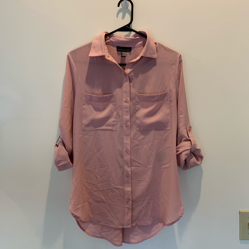 Purple Button Down Blouse